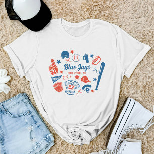 T-shirt Custom Baseball Maman Fier Softball Mama Jour