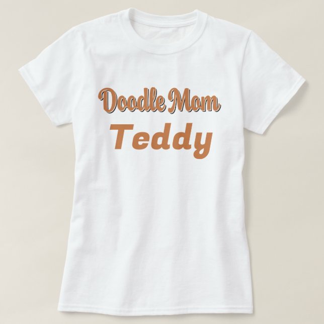 T-shirt Custom Bernedoodle Doodle Mom Tricolor Pet Name (Design devant)