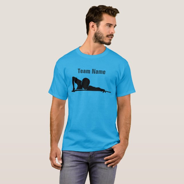 T-shirt Custom Billiards Pool League Team Gear (Devant entier)