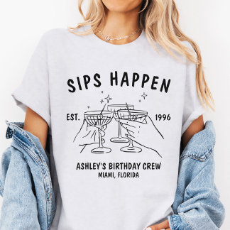 T-shirt Custom  Birthday Crew Birthday Trip Group Matching