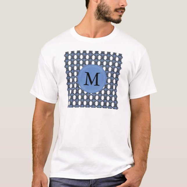 T-shirt Custom Blue Abstract (Devant)