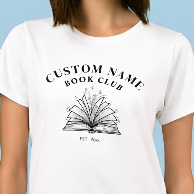 T-shirt Custom Book Club Name Shirt (Créateur téléchargé)