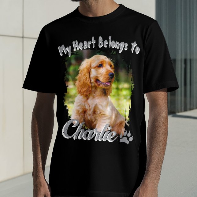 T-shirt Custom bootleg Typography Name My Heart Belongs To (Créateur téléchargé)