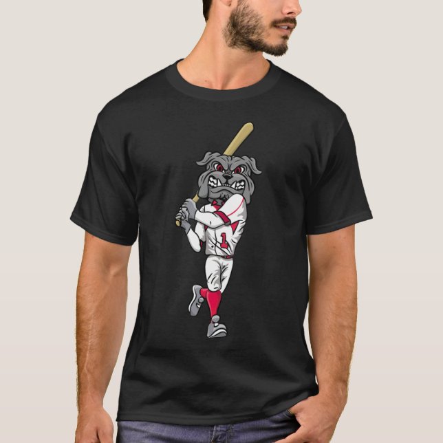 T-shirt custom bulldog mascot  baseball word art shirt  (Devant)
