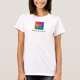 T-shirt Custom Business Your Logo Ici Employé Femmes