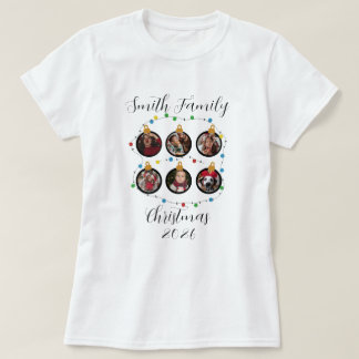 T-shirt Custom Christmas Photo Ornament Design with Festiv
