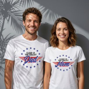 T-shirt Custom Clear-ly La Maman la Plus Cool 4 juillet Ét