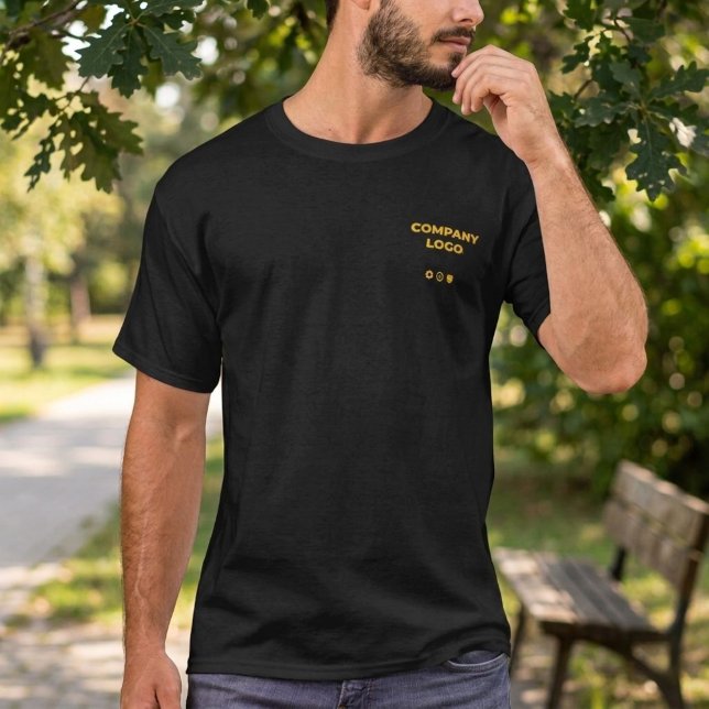 T-shirt Custom Company Logo T-Shirts, Personalized Double  (Créateur téléchargé)