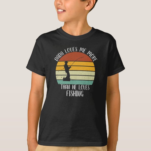 T-shirt CUSTOM Dada M'Aime Plus Qu'Il N'Aime La Pêche (Devant)