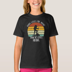 T-shirt CUSTOM Dada M'Aime Plus Qu'Il N'Aime Randonnée