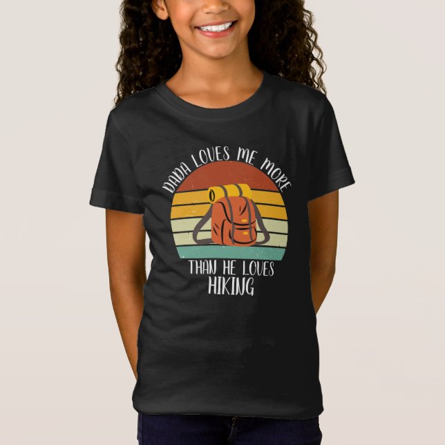T-Shirt CUSTOM Dada M'Aime Plus Qu'Il N'Aime Randonnée (Devant)