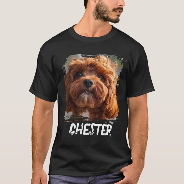 T-shirt Custom Dog or Cat Photo + Name for Pet Lovers (Devant)