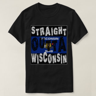 T-shirt CUSTOM Droit Devant Wisconsin Mème Tee Tee