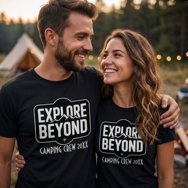 T-shirt Custom Explore Beyond Camping Crew 2026 (Créateur téléchargé)