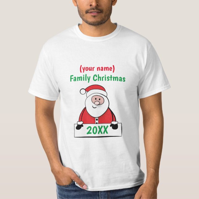 T-Shirt - Custom Family Christmas - ajouter nom/an (Devant)