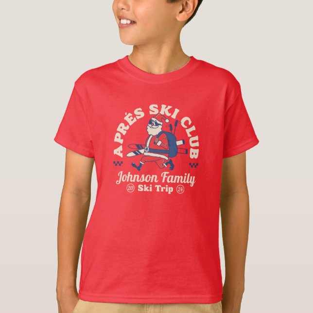 T-shirt Custom Family Friends Group Ski Trip Ski (Devant)