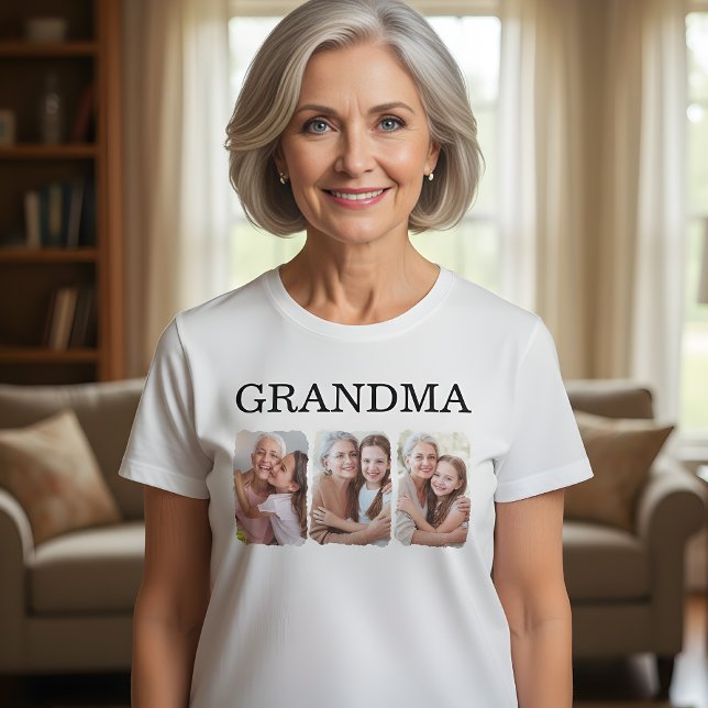 T-shirt Custom Family Photo Grandma (Créateur téléchargé)