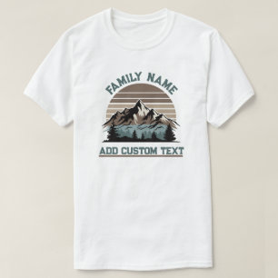 T-shirt Custom Family Réunion Mountain Road Trip Camping