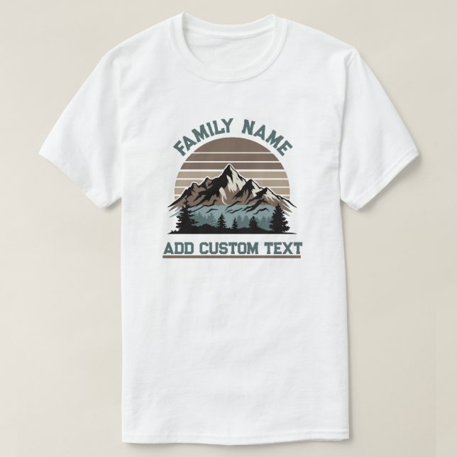 T-shirt Custom Family Réunion Mountain Road Trip Camping (Design devant)