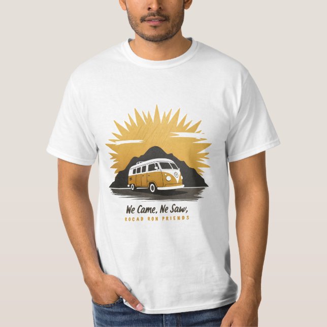 T-shirt Custom Family Réunion Road Trip Mountain Sunset Te (Devant)