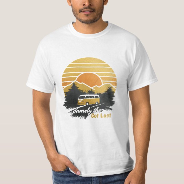 T-shirt Custom Family Réunion Road Trip Mountain Sunset Te (Devant)