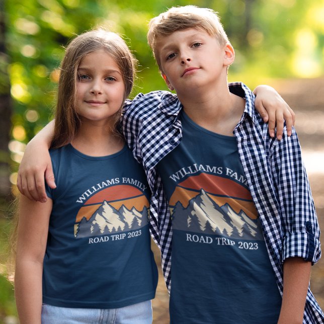 T-shirt Custom Family Road Trier Mountains Nature Kids (Créateur téléchargé)