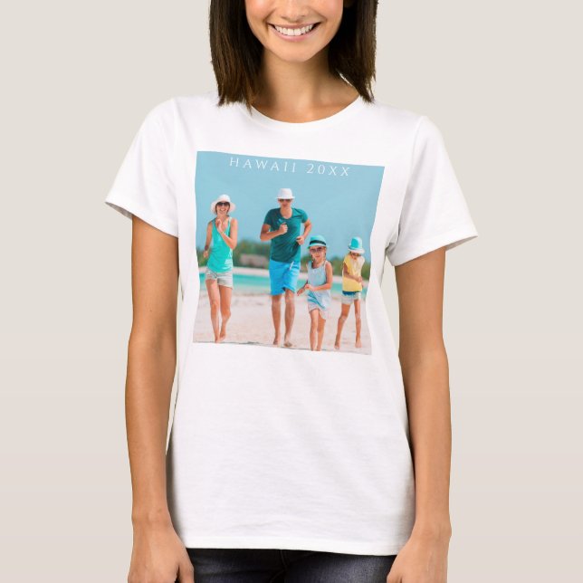 T-shirt Custom Family Vacation Photo (Devant)