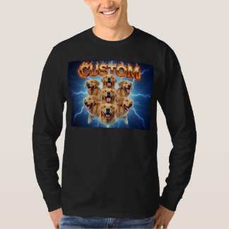 T-shirt Custom Golden Retrievers Cosmic Lightning Design