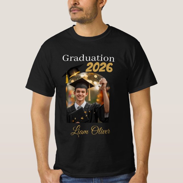 T-shirt Custom Graduation Photo Shirt Class of 2026 (Devant)