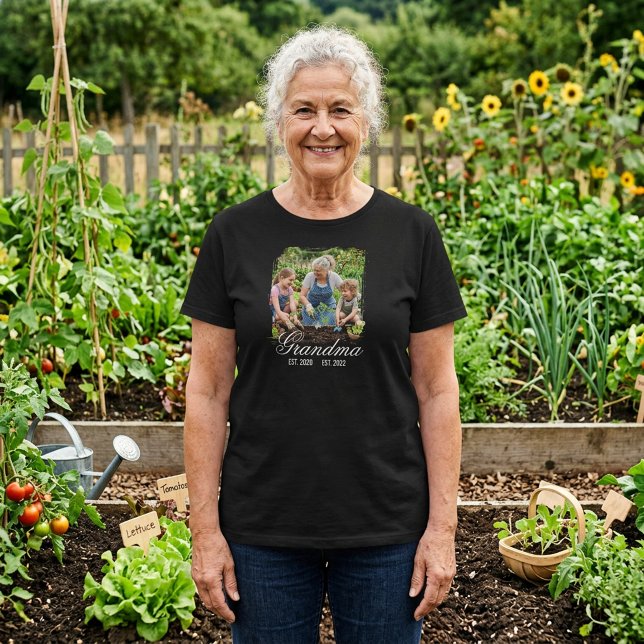 T-shirt Custom Grandma Photo Memory Gift Personalized (Custom Grandma Photo Memory Gift Personalized T-Shirt)