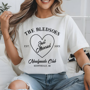 T-shirt Custom Honeymoon Social Club Juste Marié Mr & Mrs.