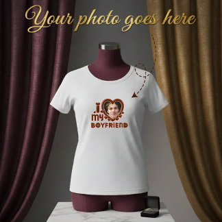 T-shirt Custom I Heart My Boyfriend Photo