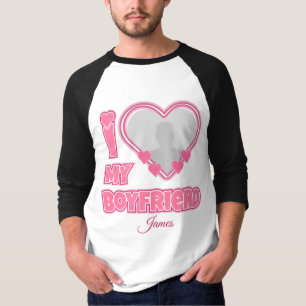 T-shirt Custom I Love My Boyfriend - Ajouter photo et nom