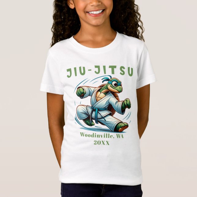 T-Shirt Custom Jiu-Jitsu Martial Arts Lieu Nom Date (Devant)