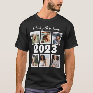 T-shirt Custom Joyeux Noël 2023 6 Collage de photos T-Shir