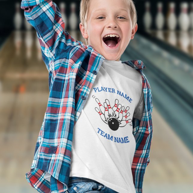 T-shirt Custom Kids Bowling Team Shirt - Strike Logo (Créateur téléchargé)