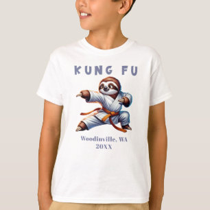 T-shirt Custom Kung Fu Martial Arts Lieu Date Nom