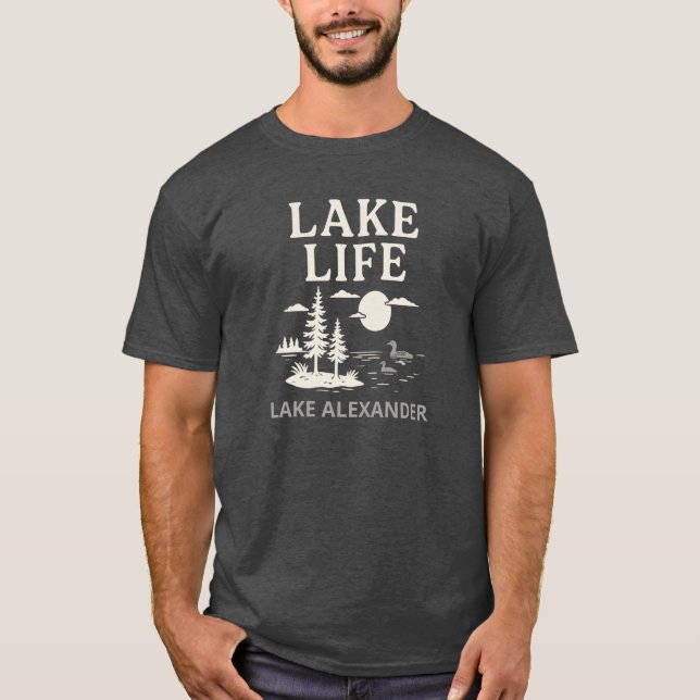 T-shirt Custom Lake Life Hommes (Devant)