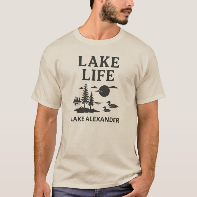T-shirt Custom Lake Life Hommes (Devant)