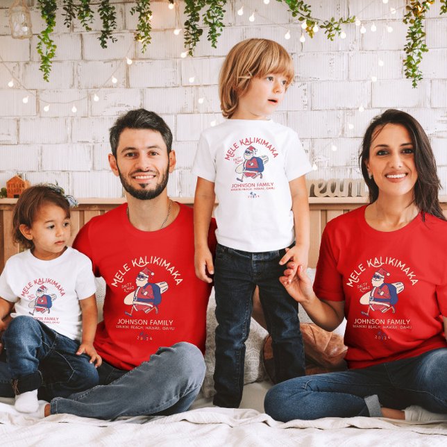 T-shirt Custom Mele Kalikimaka Père Noël Noël hawaïen (Créateur téléchargé)