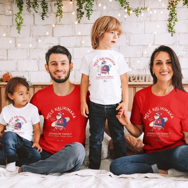 T-shirt Custom Mele Kalikimaka Père Noël Noël hawaïen (Créateur téléchargé)