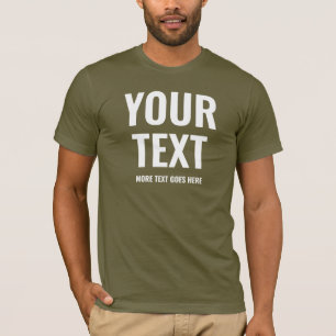 T-shirt Custom Mens Modern Best Army Green Modèle