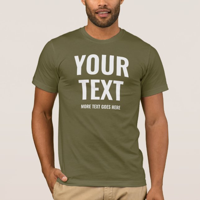 T-shirt Custom Mens Modern Best Army Green Modèle (Devant)