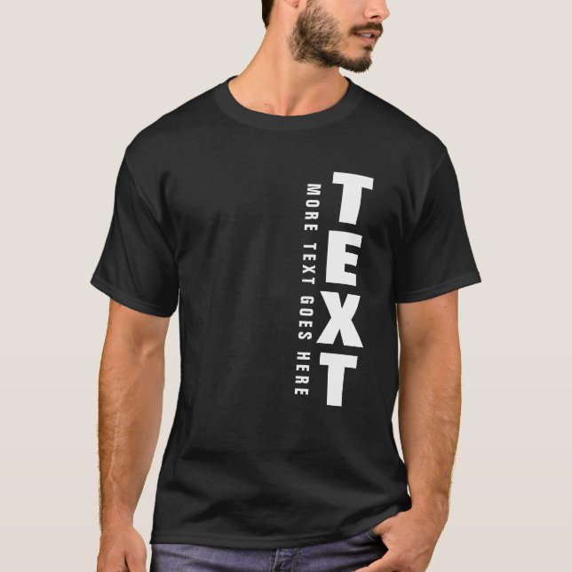 T-shirt Custom Mens Modern Big Font Words Texte Modèle (Devant)