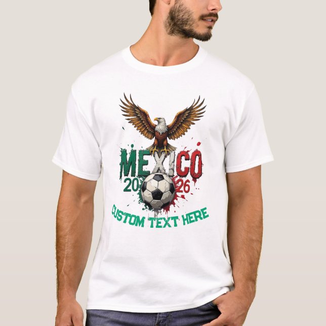 T-shirt Custom Mexico National Soccer Football Team Fan (Devant)