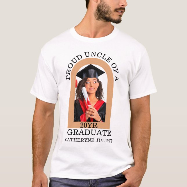 T-shirt Custom Modern Arch Photo fier oncle diplôme (Devant)