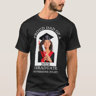 T-shirt Custom Modern Arch Photo fière diplôme de père
