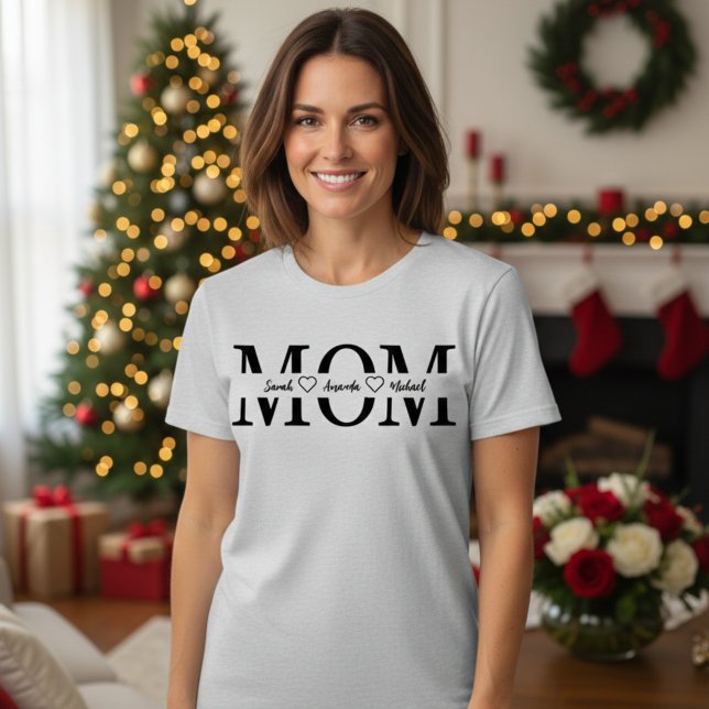 T-shirt Custom Mom & Kids Name Shirt – Personalized Gift (Custom Mom & Kids Name Shirt – Personalized Gift)