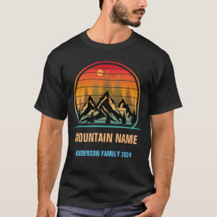 T-shirt Custom Mountains Camping familial