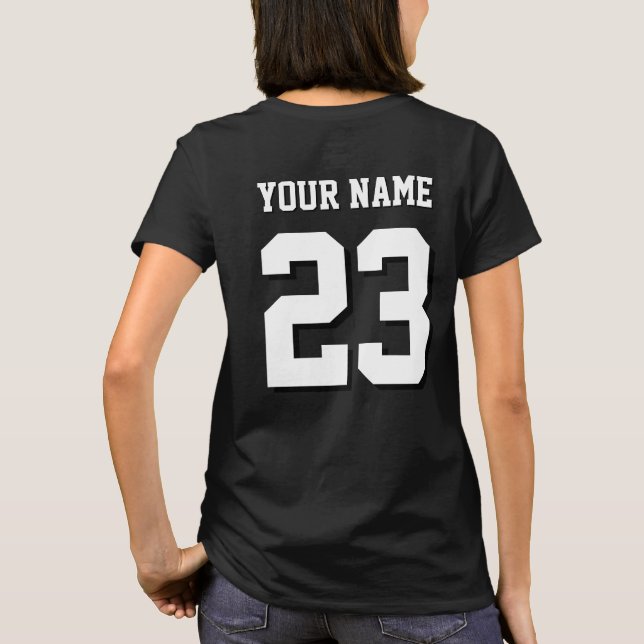 T-shirt Custom Name and Number Jersey Sports (Dos)